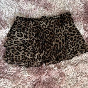 XXI Leopard Print Mini Skirt